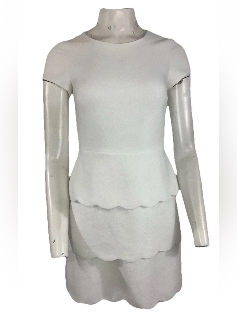 NWT Club Monaco Sz 00 Tiered Ruffle Sheath Party Office Spring Summer Dress